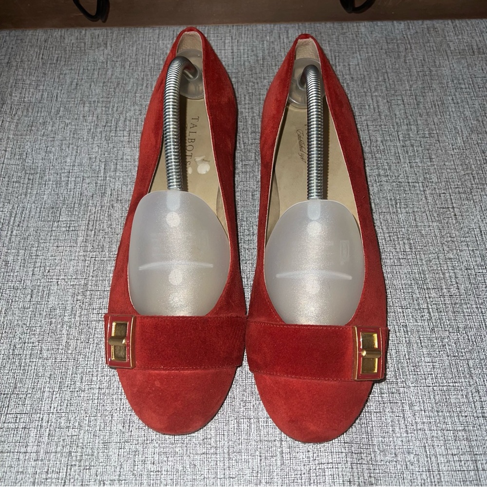 Talbots Women's Vibrant Red Suede Loafers